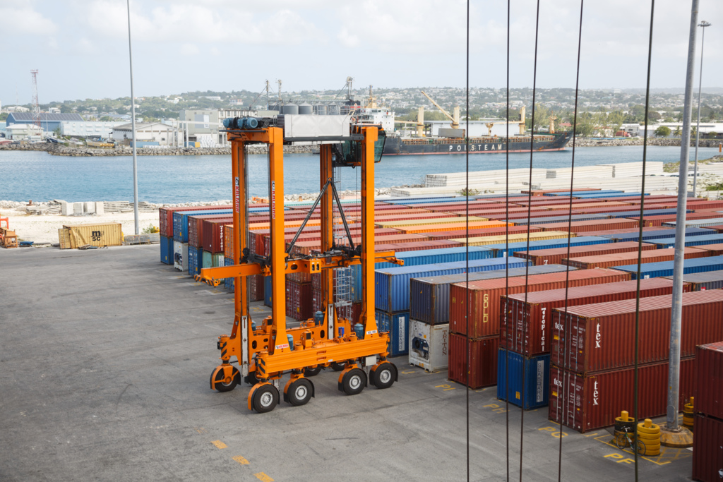 Kalmar Straddle Carriers at Barbados Port Kalmar Straddle Carriers at Barbados Port