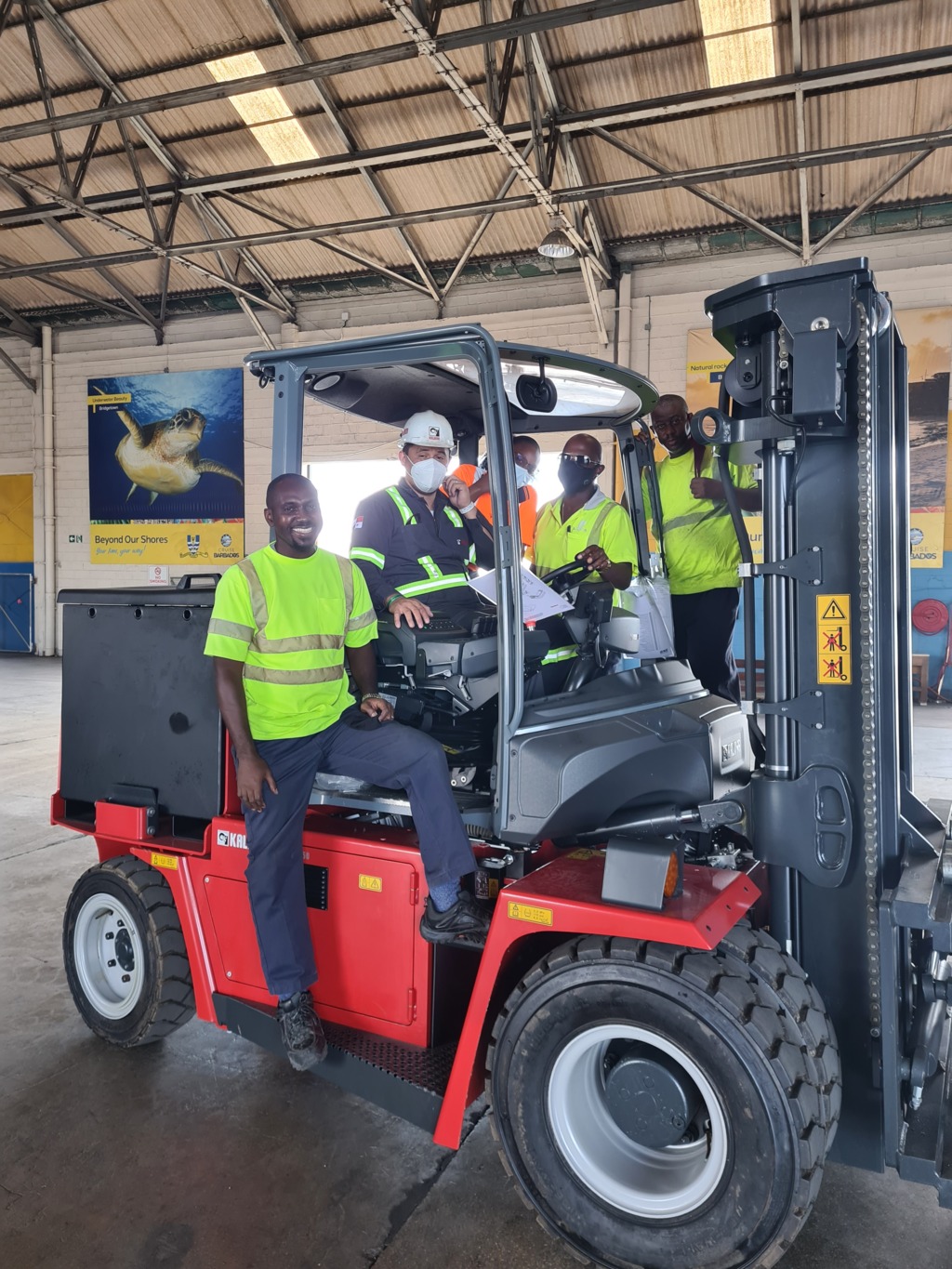 Barbados Port (4) Kalmar forklift at Barbados Port